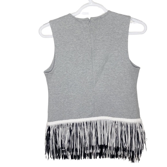 J Crew Fun in Fringe sleeveless top with fringe border hem size XS - Picture 4 of 13
